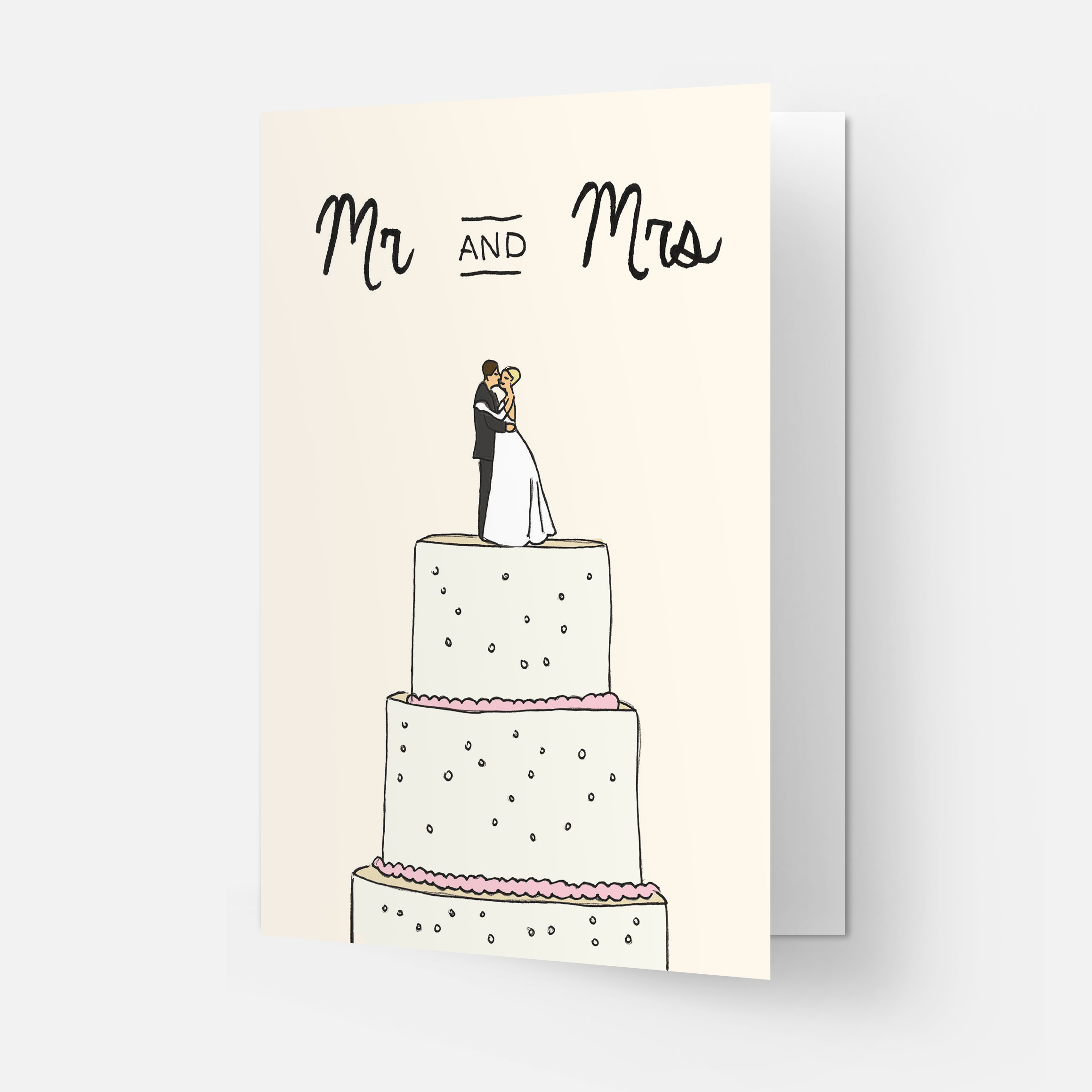 Kaart Blanche - Wholesale Wedding Card - Wedding cake greeting card1