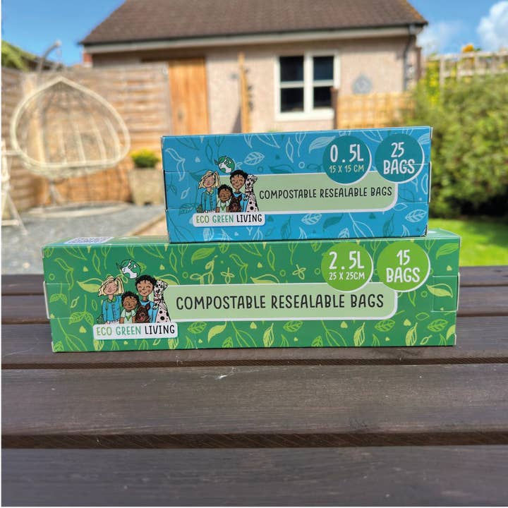 Eco Green Living - Wholesale Food Storage Wrap/Bag - Compostable Resealable Bags Large | 2.5 Litre (15 bags)4
