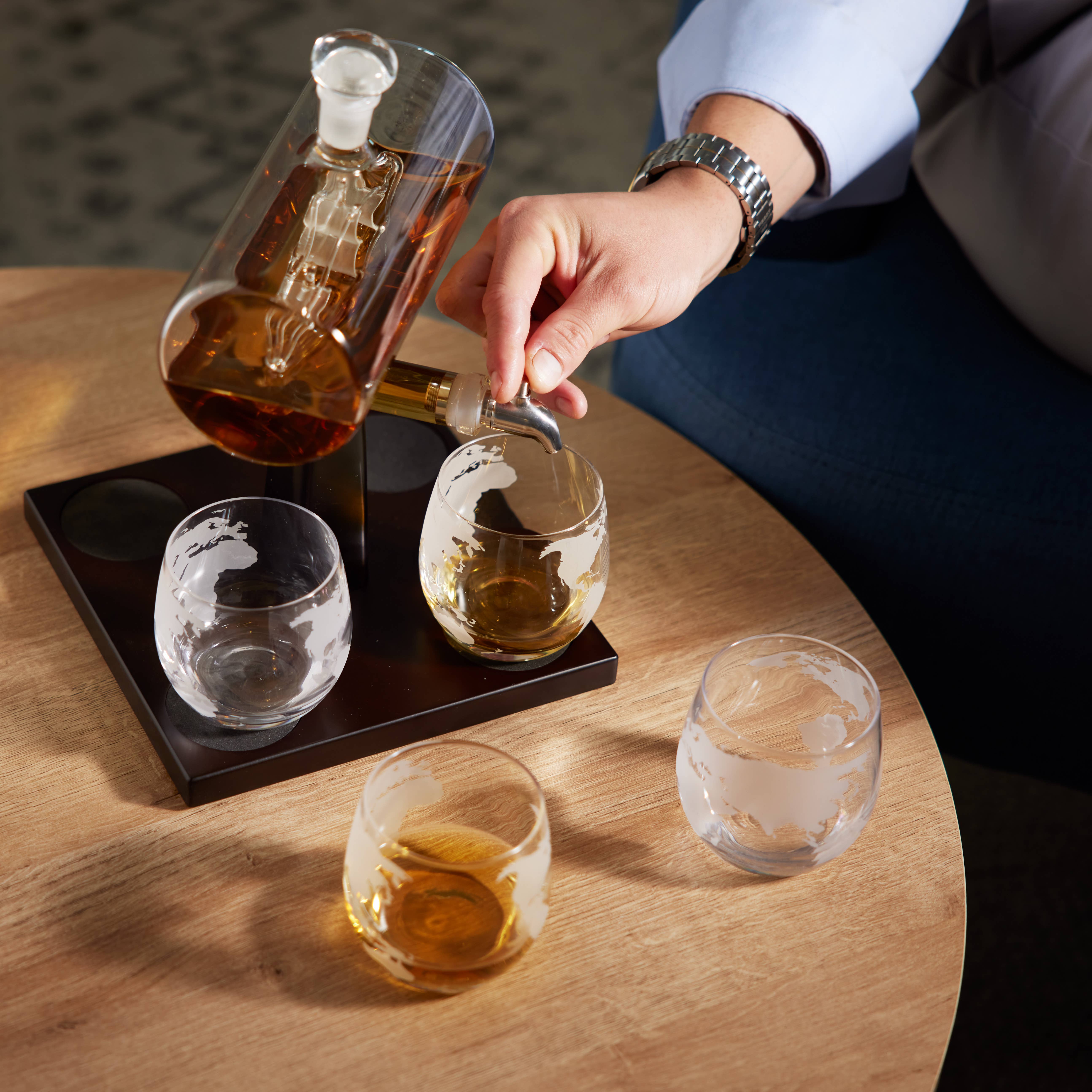 Oak & Steel – wholesale Decanter – Ship Whiskey Decanter Set6