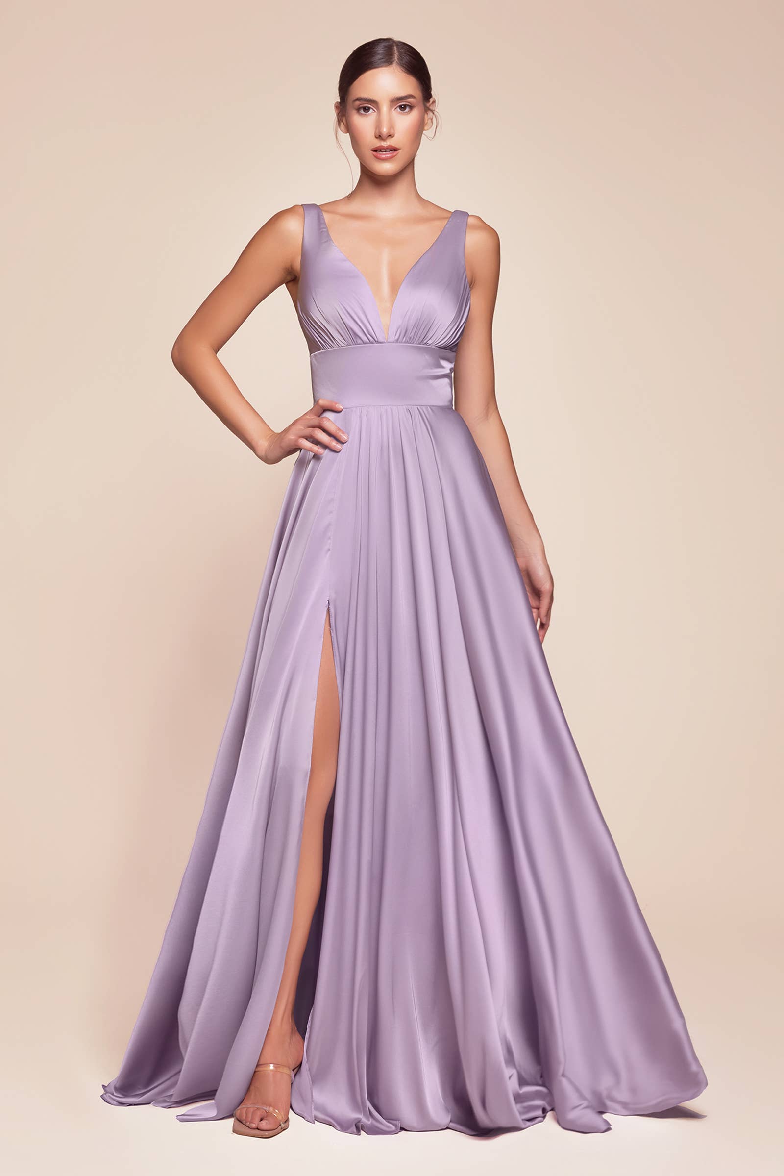 Ladivine by Cinderella Divine - Wholesale Gown - Women's - Satin A-Line Dress33