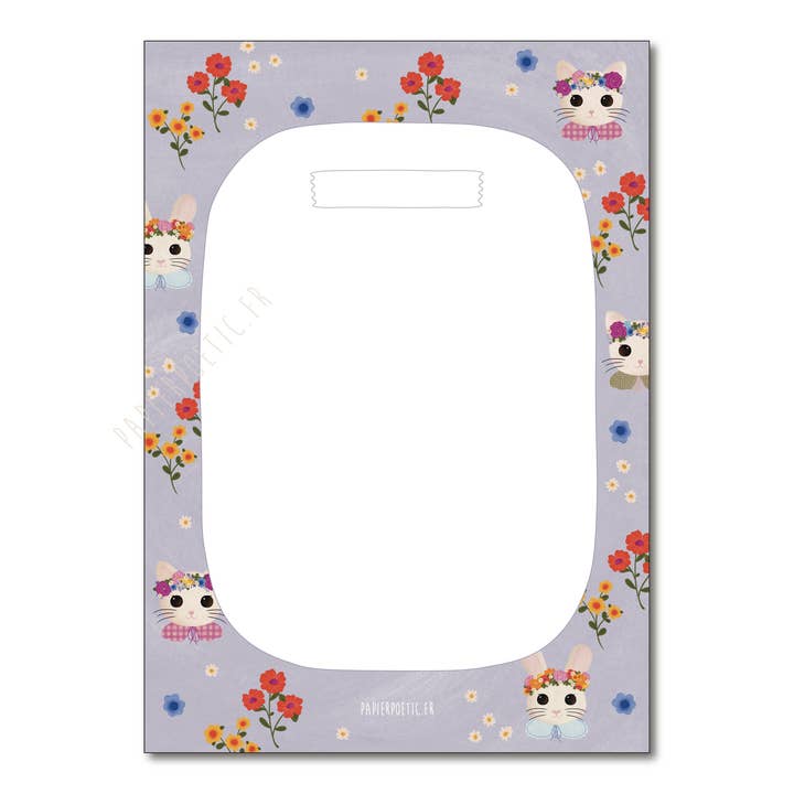 Bloc de notas ilustrado «retratos florales» para venta al por mayor de Papier Poetic