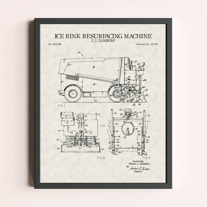 Damon D Chan – wholesale Konsttryck – Zamboni Patentutskrift