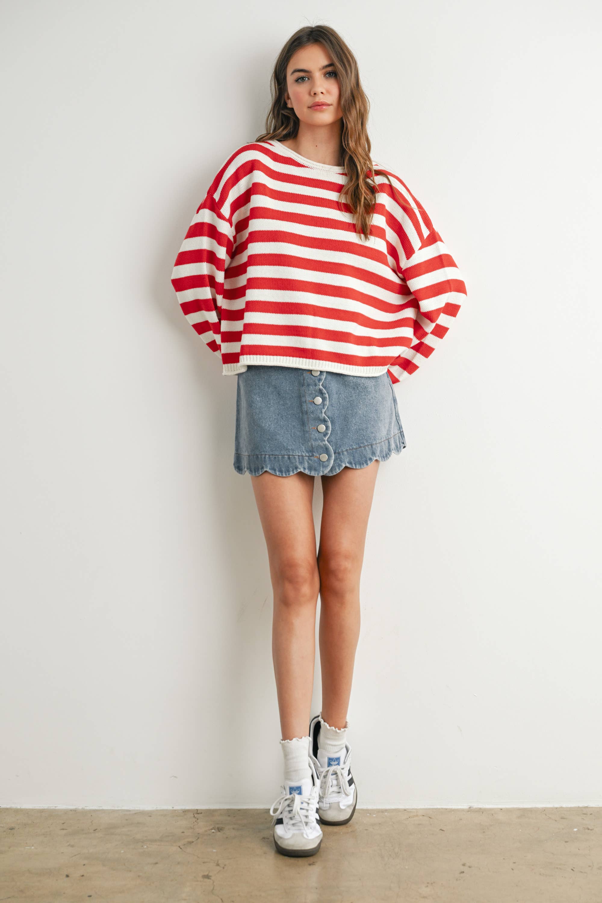 BUTTERMELON - Wholesale Pullover-trui - Dames - Gestreepte trui - BMW76459