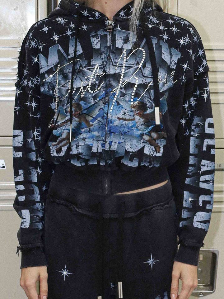 MADE IN HEAVEN STARDUST ZIP UP HOODIE for wholesale by First Row