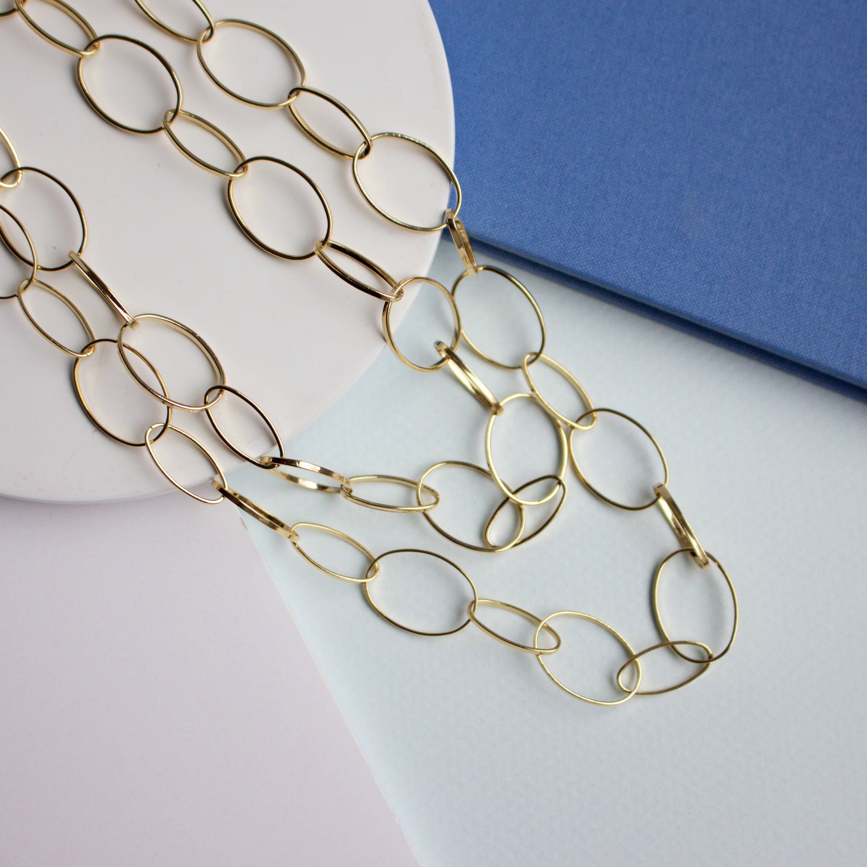 a.v. max - Wholesale Link & Chain Necklace - Delicate Oval Chain Necklace|Gold|Silver5