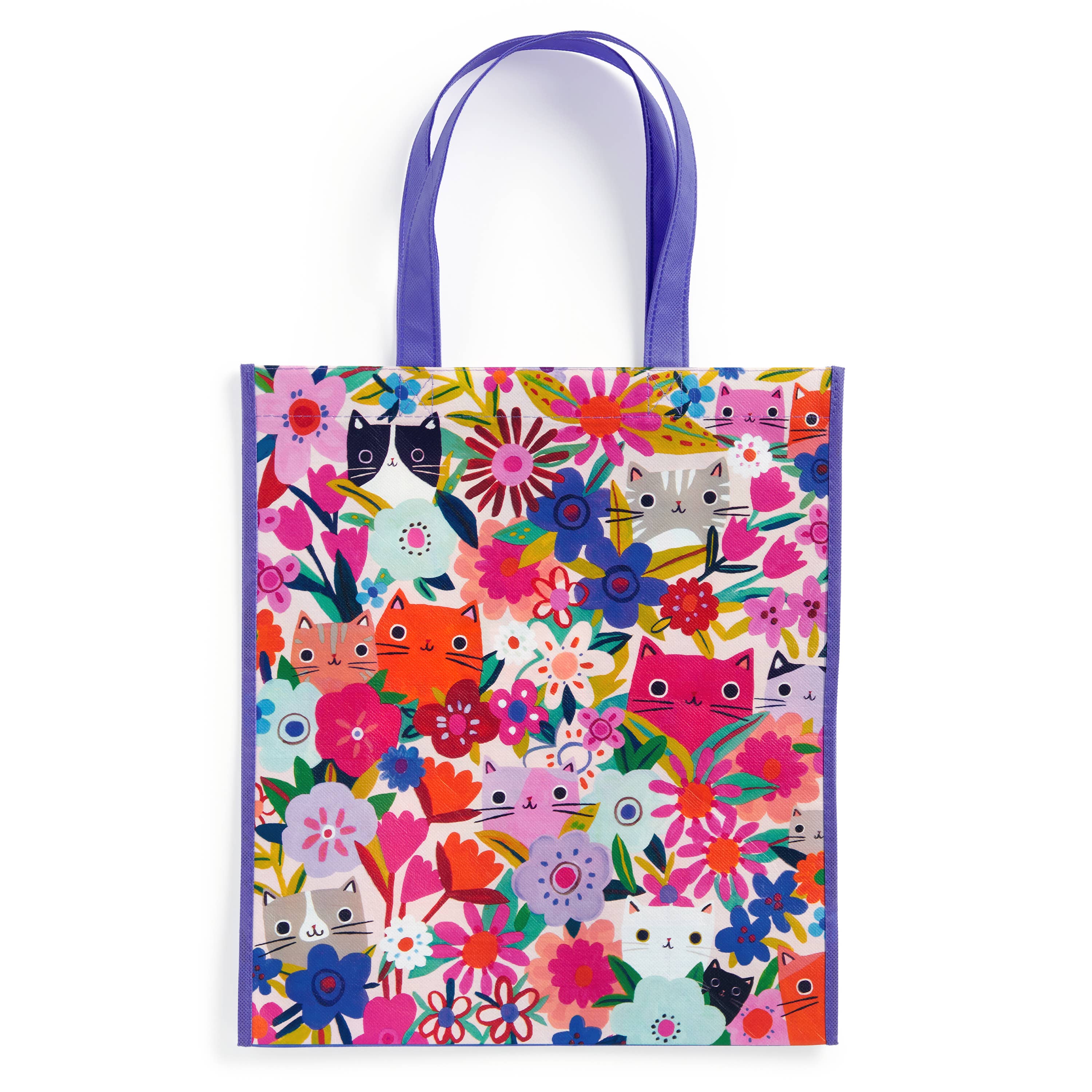 Chronicle Books - Wholesale Grocery/Shopping Bag - Blooming Cats Reusable Shopping Bag1