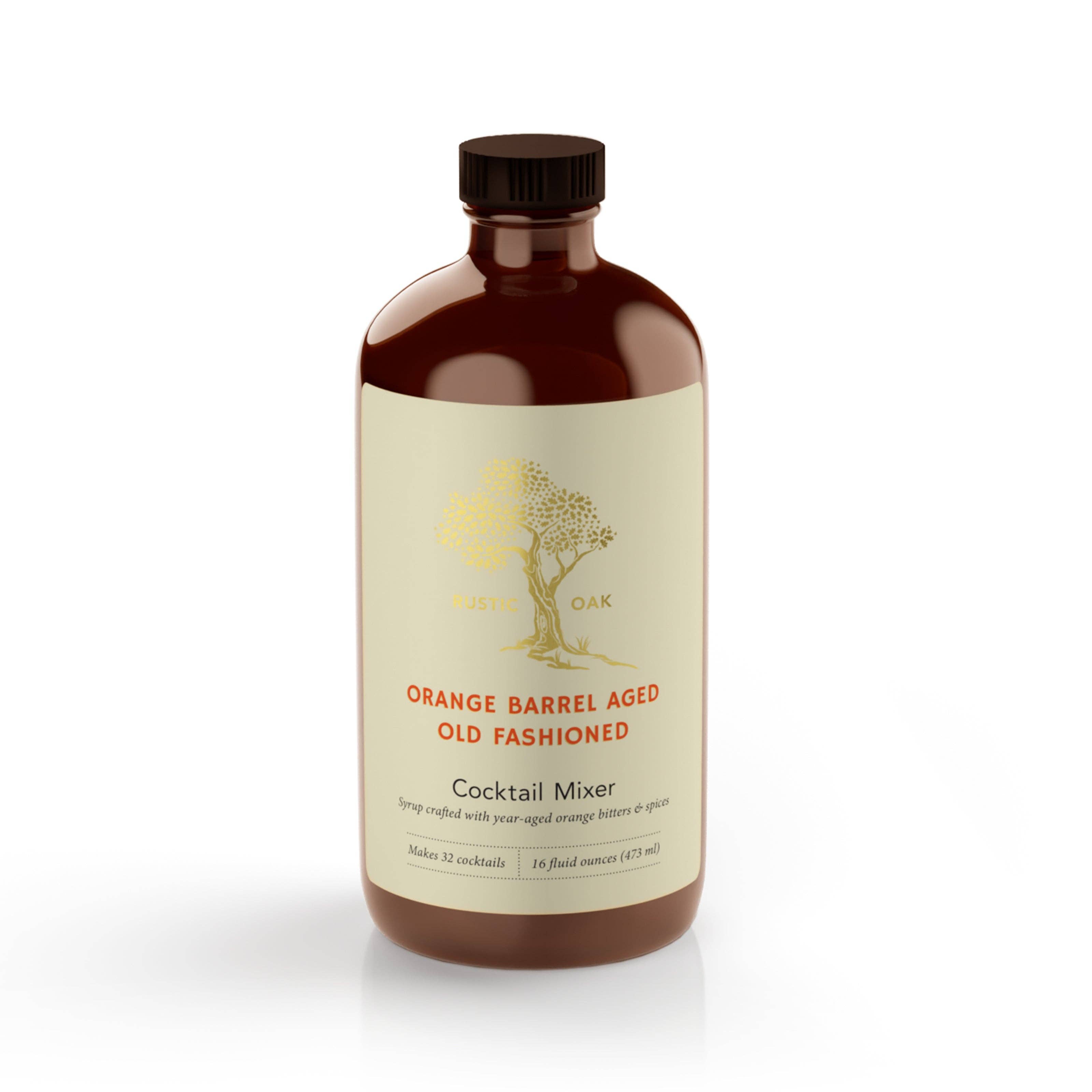 Rustic Oak - Wholesale Cocktail Mix/Syrup - Orange Barrel Aged Old Fashioned Cocktail Mixer 8oz3