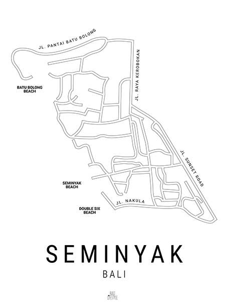 Mappa Seminyak per la vendita all'ingrosso da parte di Wallified