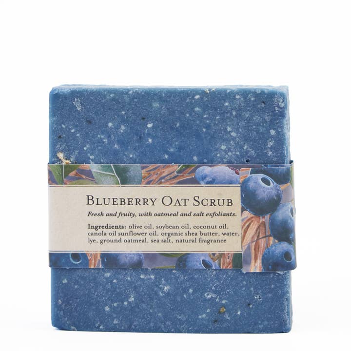Ash & Rose – wholesale Tvål – Blueberry Oat Soap Scrub Bar - Kall Process Naturlig3