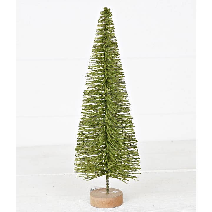 Impressive Enterprises, Inc. - Wholesale Christmas Decoration - M10273B- 14inH Mossy Bottle Brush Pine Tree