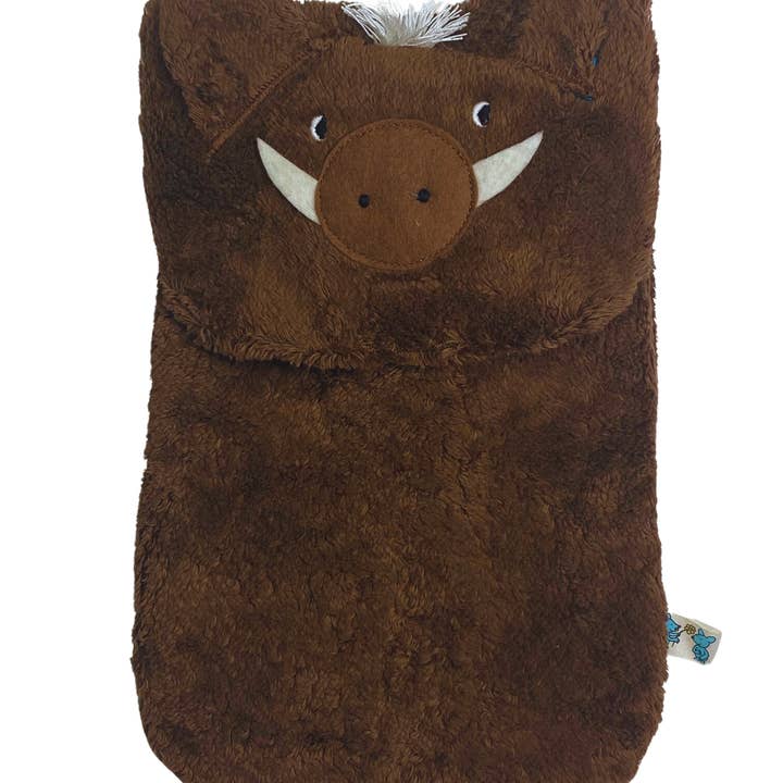 Organic eco hot water bottle “wild boar” /WFWSC-800 for wholesale by Pat & Patty