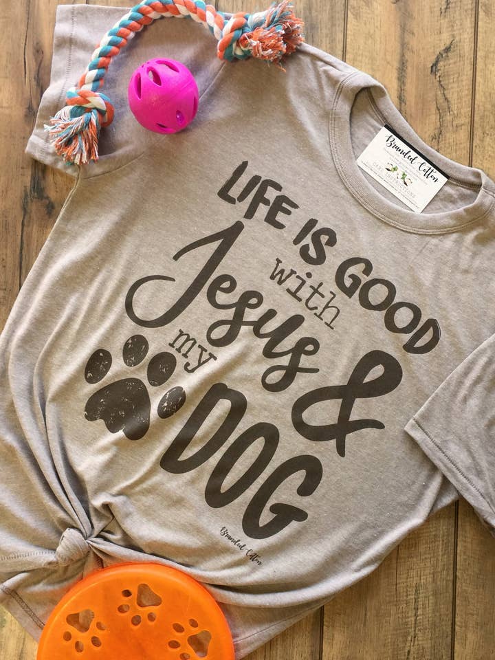 Jesus & My Dog Tee for wholesale by Branded Cotton