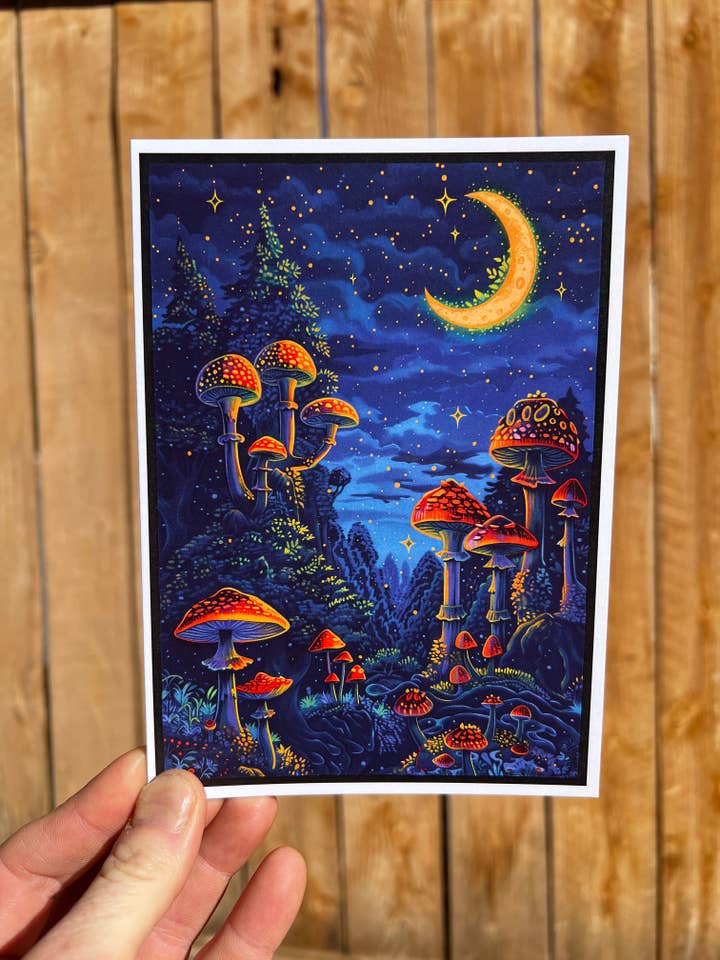 Magical Mushroom Goblincore Greeting Card - Whimsical Forest for wholesale by Leafy Greeting Cards