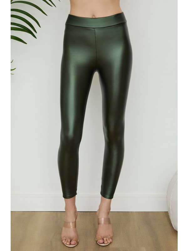 VENTI6 - Wholesale Fashion Leggings - Women's - PU COATED LEGGINGS (50228-PU)20