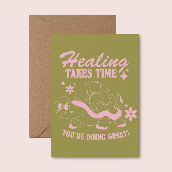 Healing Takes Time Card for wholesale by Moonshine Prints