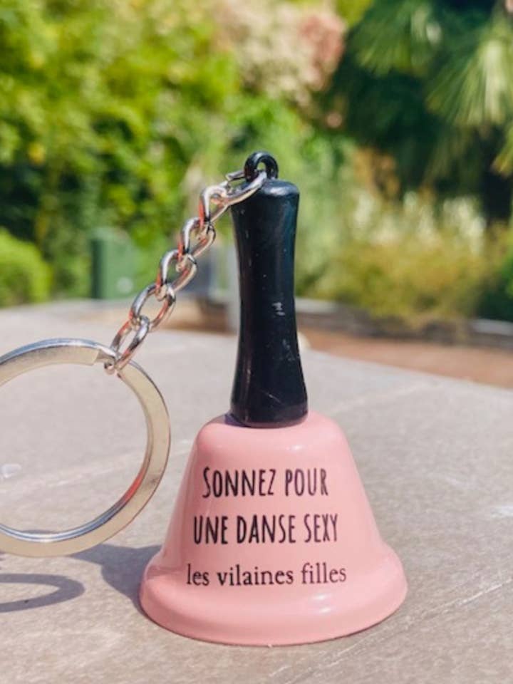Nøglering klokke "Ring for en fræk dans" for engroshandel hos Les Vilaines Filles
