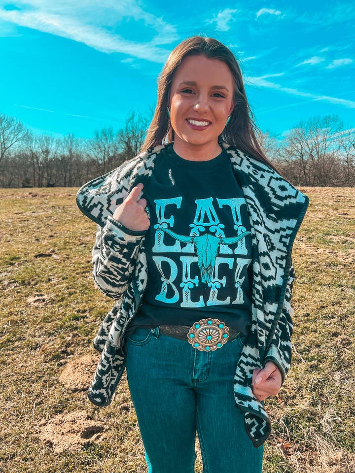 Southern Babe Wholesale - Wholesale Screen Printed T-Shirt - Women's - EAT BEEF TEE