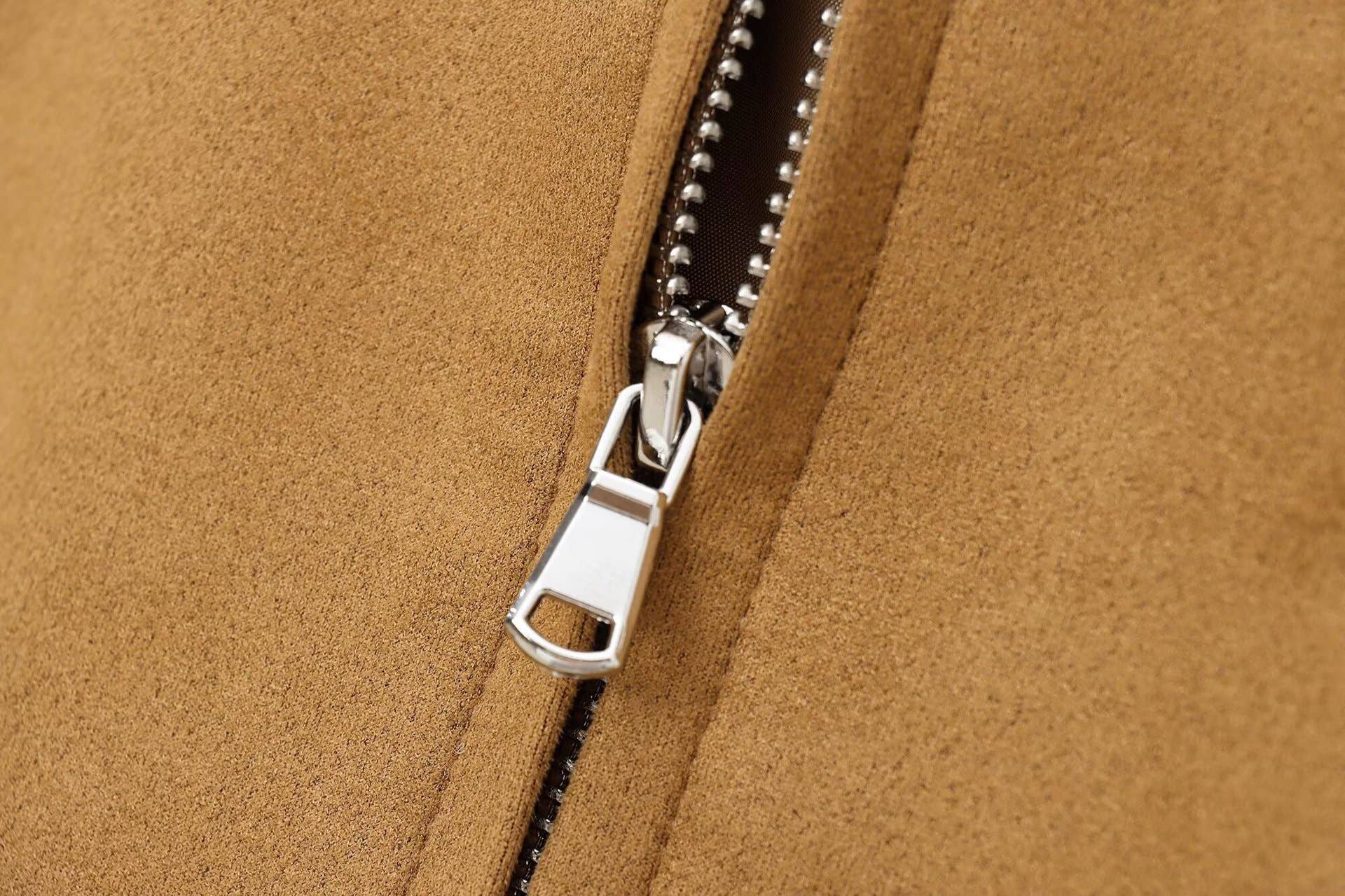 CAMEL Stand-up collar long-sleeved zipper jacket coat for wholesale on Faire4