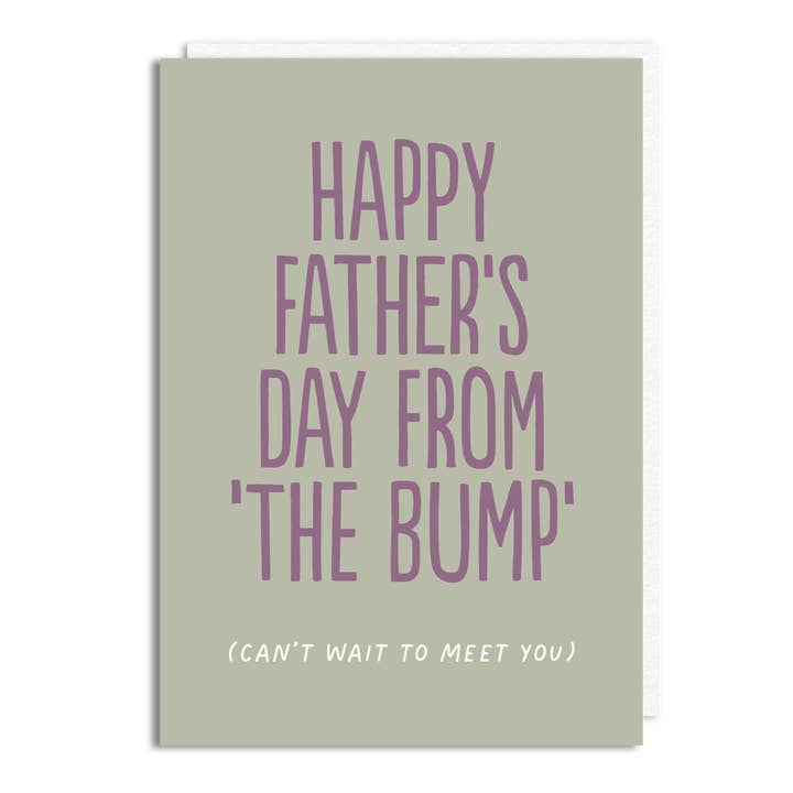 Funny Father's Day Card - 'Bump Dad' for wholesale by The Buddy Fernandez Card Company