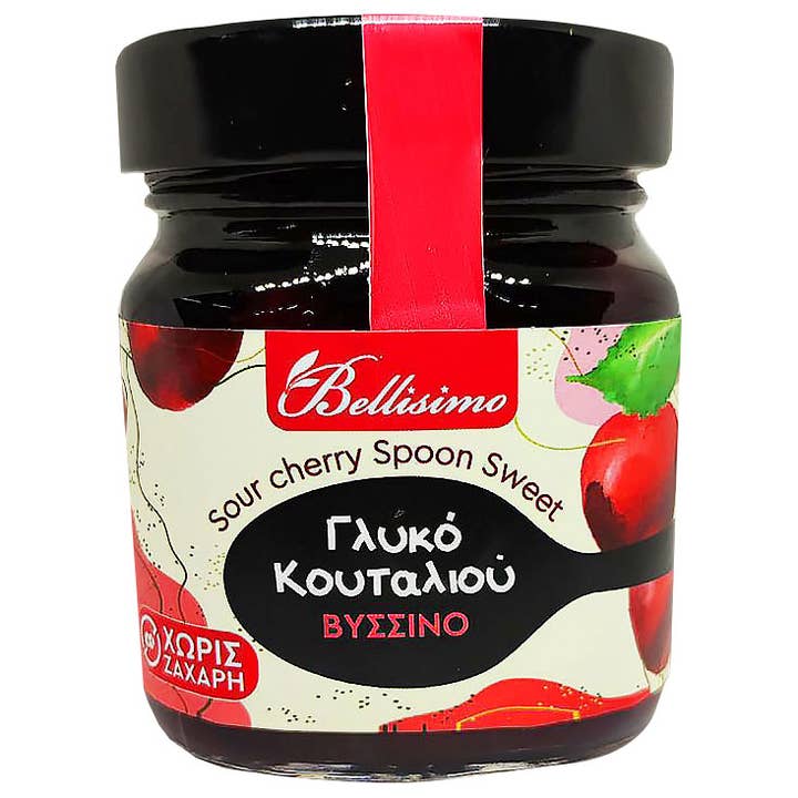 Cuillère à cerises aigres Sweet SUGAR Free (240gr) pour la vente par Bellisimo Greek Products