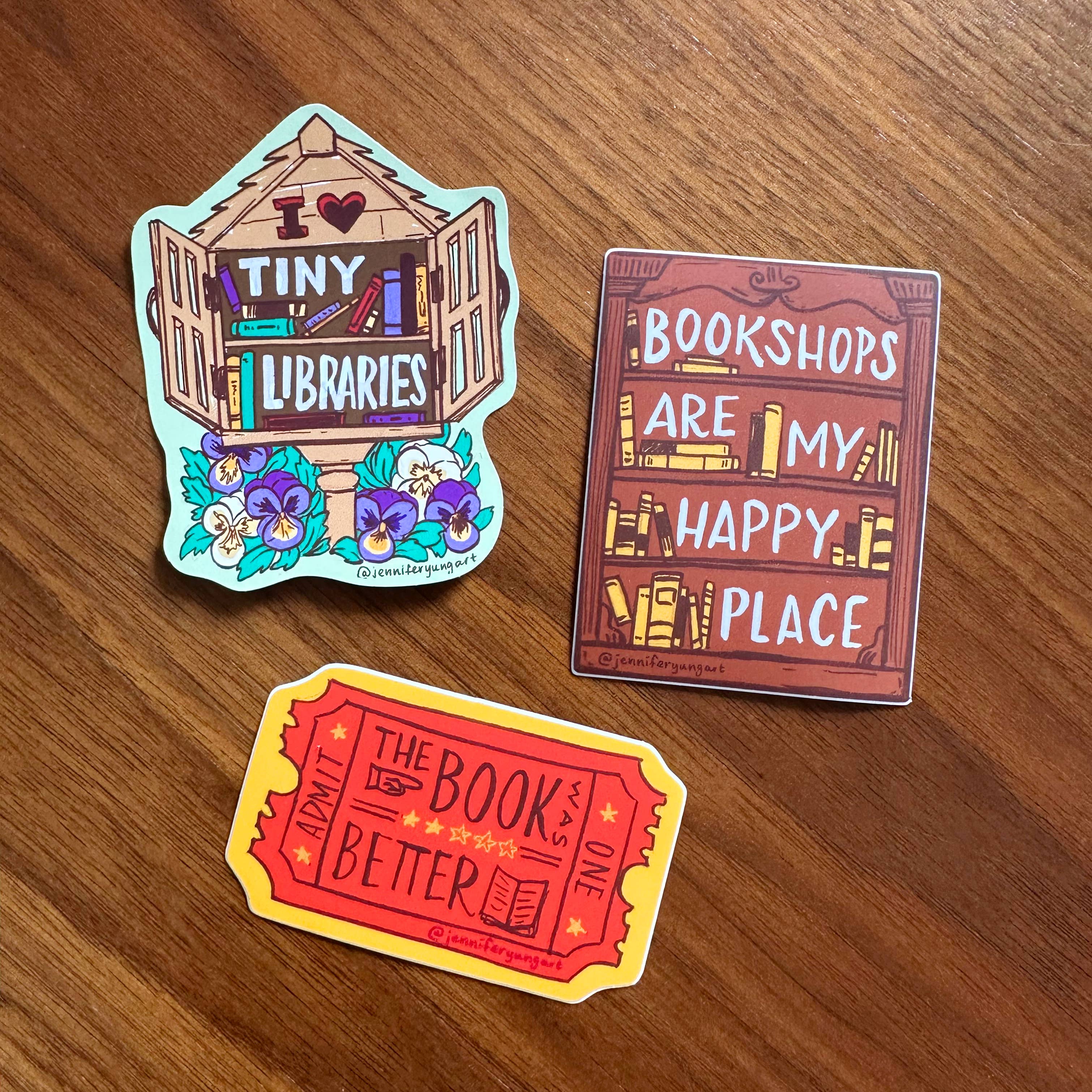 Jennifer Yung Art - Wholesale Sticker - Book Was Better Movie Ticket Sticker Decal1