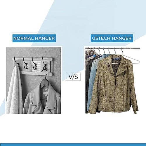 Ergodebrands - Wholesale Clothes Hangers - USTECH Elite Hotel Styled Steel Standard Shaped Hanger9