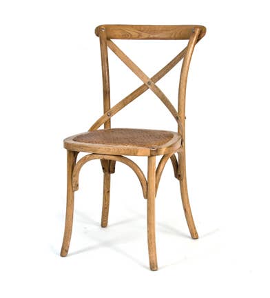 Willow Group - Wholesale Chair - Oak Chair with Cross Design and Rattan Peel Seat