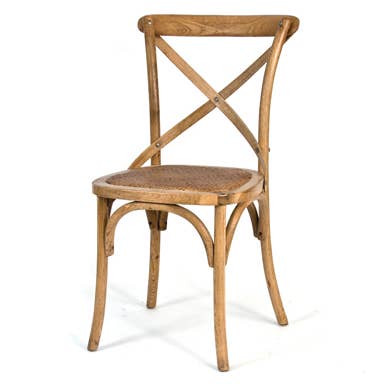 Willow Group - Wholesale Chair - Oak Chair with Cross Design and Rattan Peel Seat0