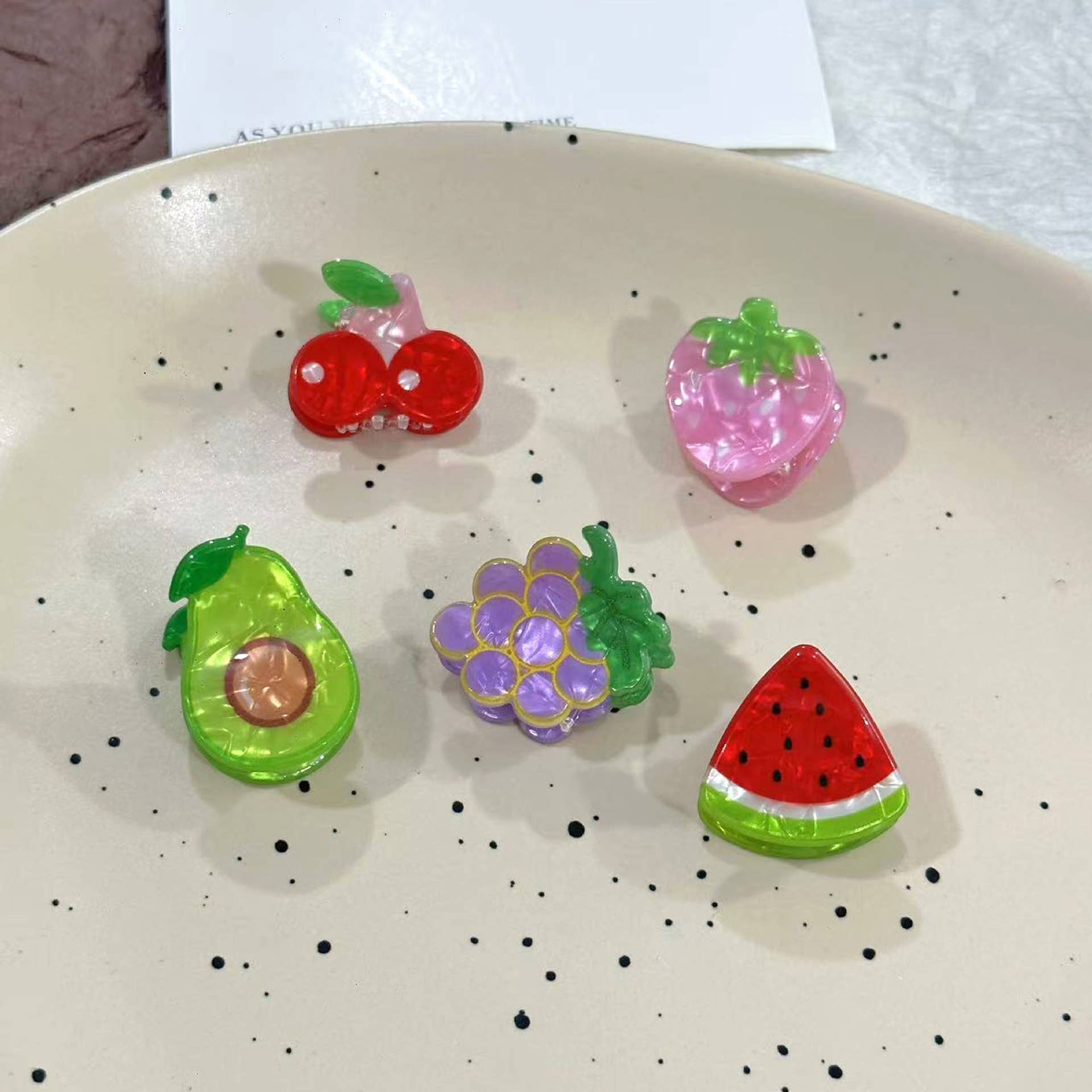 SoapElenGlen – wholesale Hårklämma - Dam – Akryl Söt Mini Fruktserie Hårkloklämma8