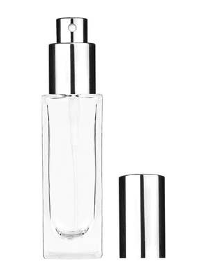 Sleek Clear Glass Bottle with Sprayer- 30ml(Multiple Colors) for wholesale by Best Bottles