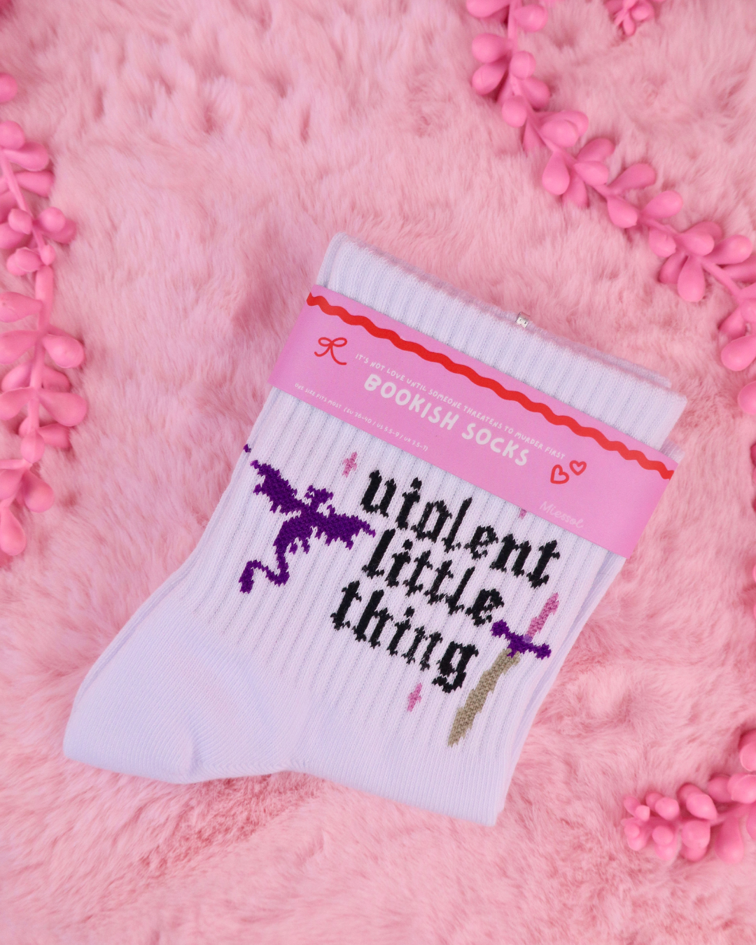 Miessol - Wholesale Socks - Women's - Violent Little Thing Bookish Socks for Book Lovers3
