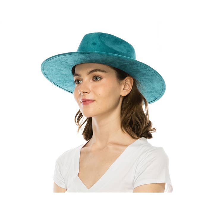 DNMC - Wholesale Fedora - Women's - Stiff Brim Rancher Hat - Premium Vegan Suede - 12+ Colors!12