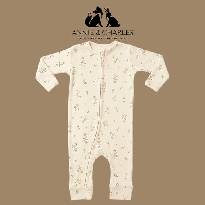 Annie & Charles® Tutina per neonati in cotone OLIVA/DINO per la vendita all'ingrosso da parte di Annie & Charles