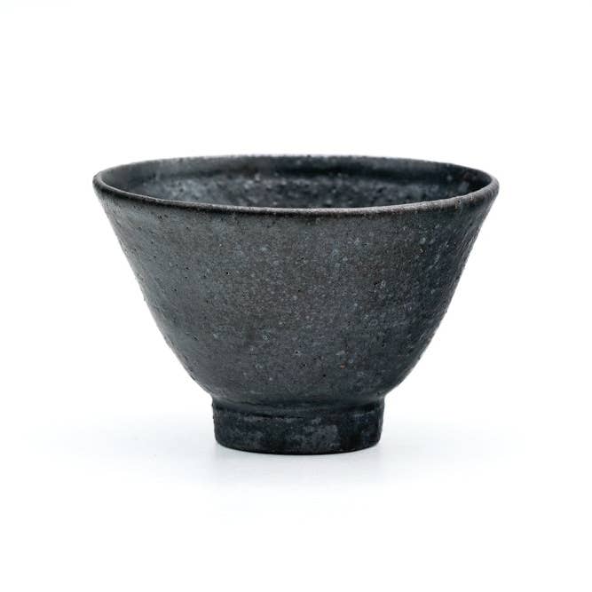 Tezumi - Wholesale Coffee/Tea Cup - Japanese Teacup - 菅原顕悟 Kengo Sugawara - Black Asagao-gata Yunomi - 60ml1