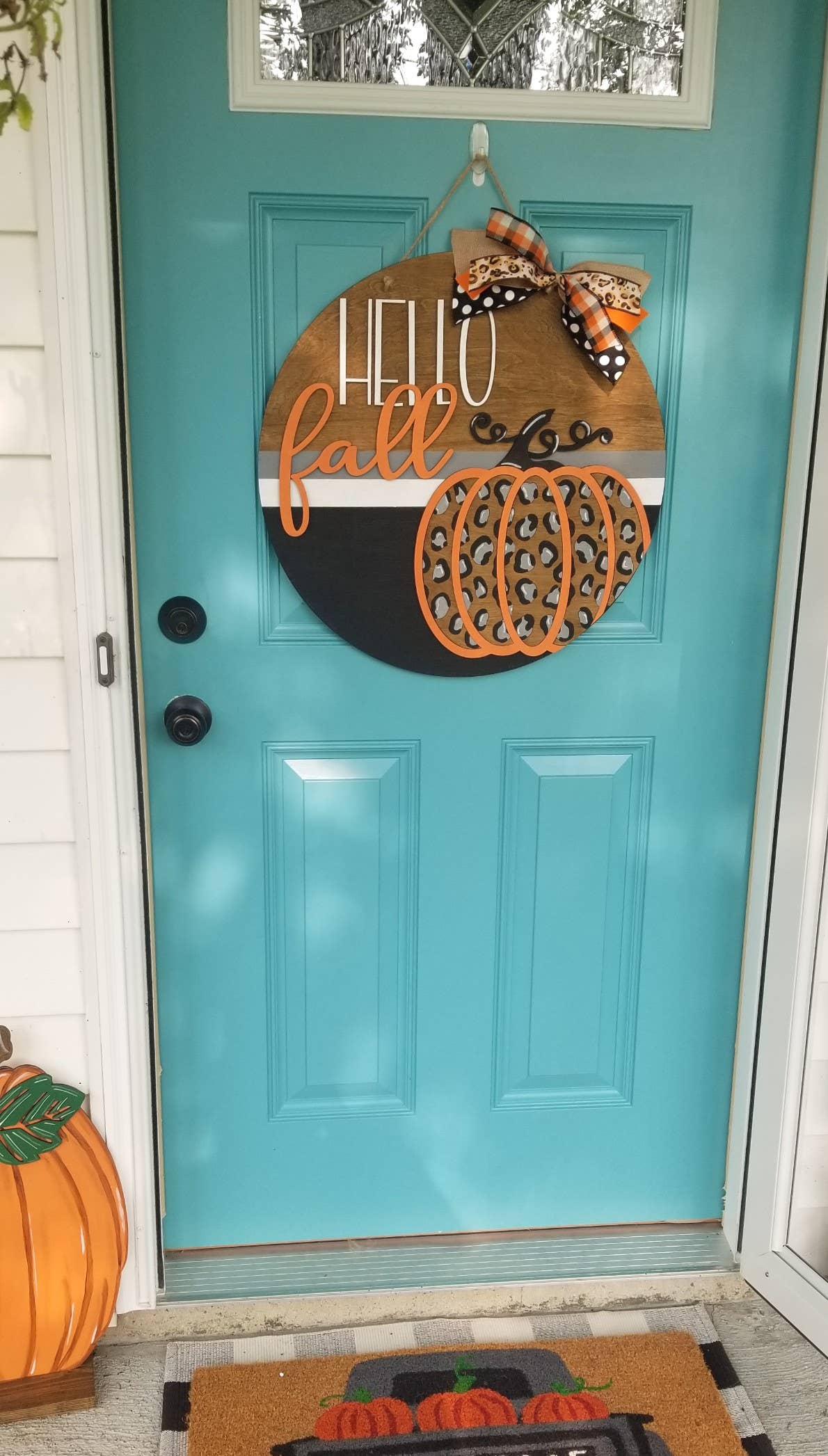 Teal Moon Creations - Wholesale DIY Craft Kit - DIY Hello Fall Leopard Door Hanger4