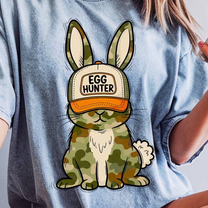 EGG HUNTER CAMO EASTER DTF TRANSFER for wholesale by Remi Lee Transfers