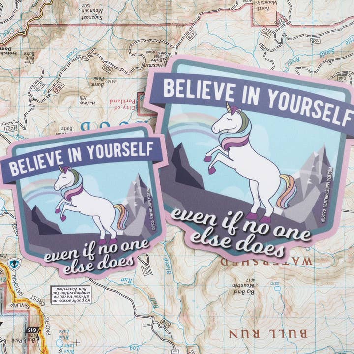 Sentinel Supply - Wholesale Sticker - Believe in Yourself Cute Rainbow Unicorn Sticker10