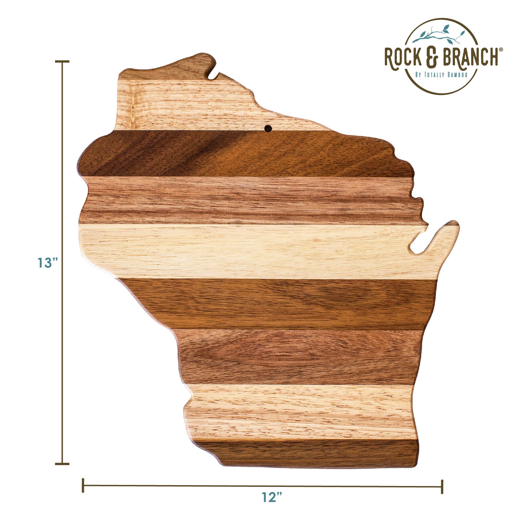 Totally Bamboo - Wholesale Cutting Board - Rock & Branch® Shiplap Series Wisconsin Serving Board4