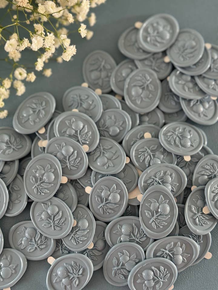 Citrus Orange Wax Seals For Wedding Invitations for wholesale by Designs by Ashlyn Rose