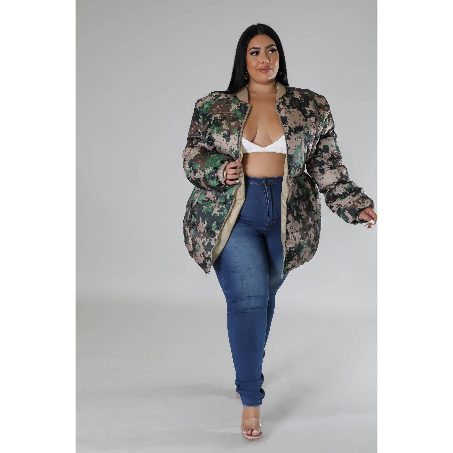 MULTI Piumino Plus con chiusura a zip frontale con elastico in vita in vendita all'ingrosso su Faire1