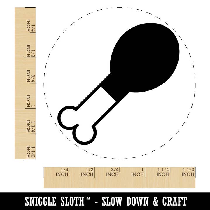 Sniggle Sloth - Wholesale Rubber/Decorative Stamp - Chicken Leg Self-Inking Rubber Stamp for Stamping Crafting Planners3