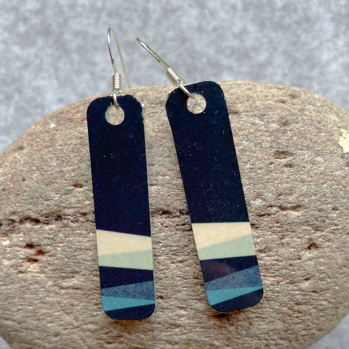 Long Strata Earrings (Navy) for wholesale by Jenni Douglas Designs
