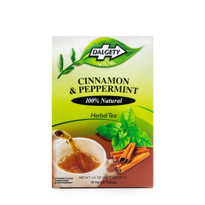 Dalgety Teas - Vendita all'ingrosso Tè in bustine - Infuso di erbe alla cannella e menta piperita Dalgety (cartone da 40 g)