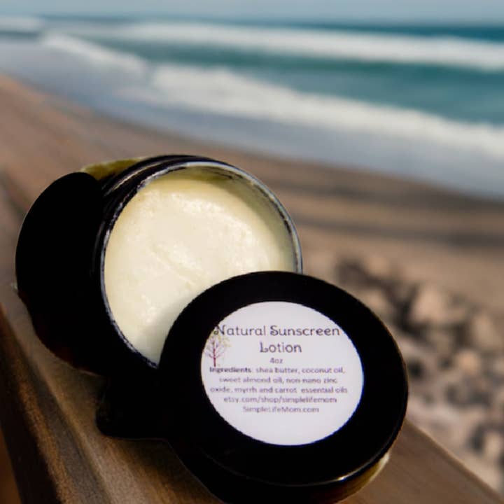 Simple Life Mom – wholesale Sunscreen – NATURAL VEGAN SUNSCREEN - all natural, organic sunscreen with carrot and myrrh essential oils, sunblock, sensitive skin,