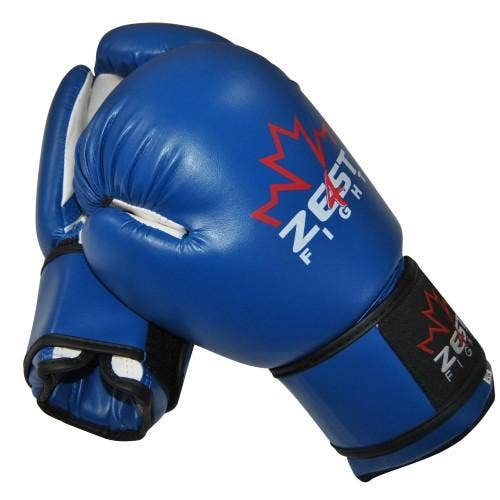 Blue White PU Leather Made Boxing Gloves Classic Style for wholesale by Zest4Canada