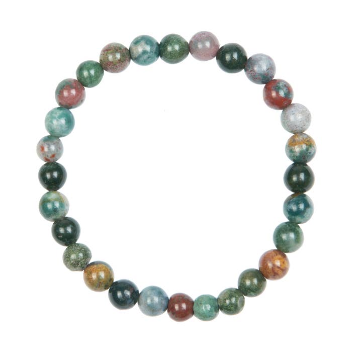 Ole - Wholesale Beaded Bracelet - Kids - Indian Agate Stone Stretch Kids Bracelet B3245