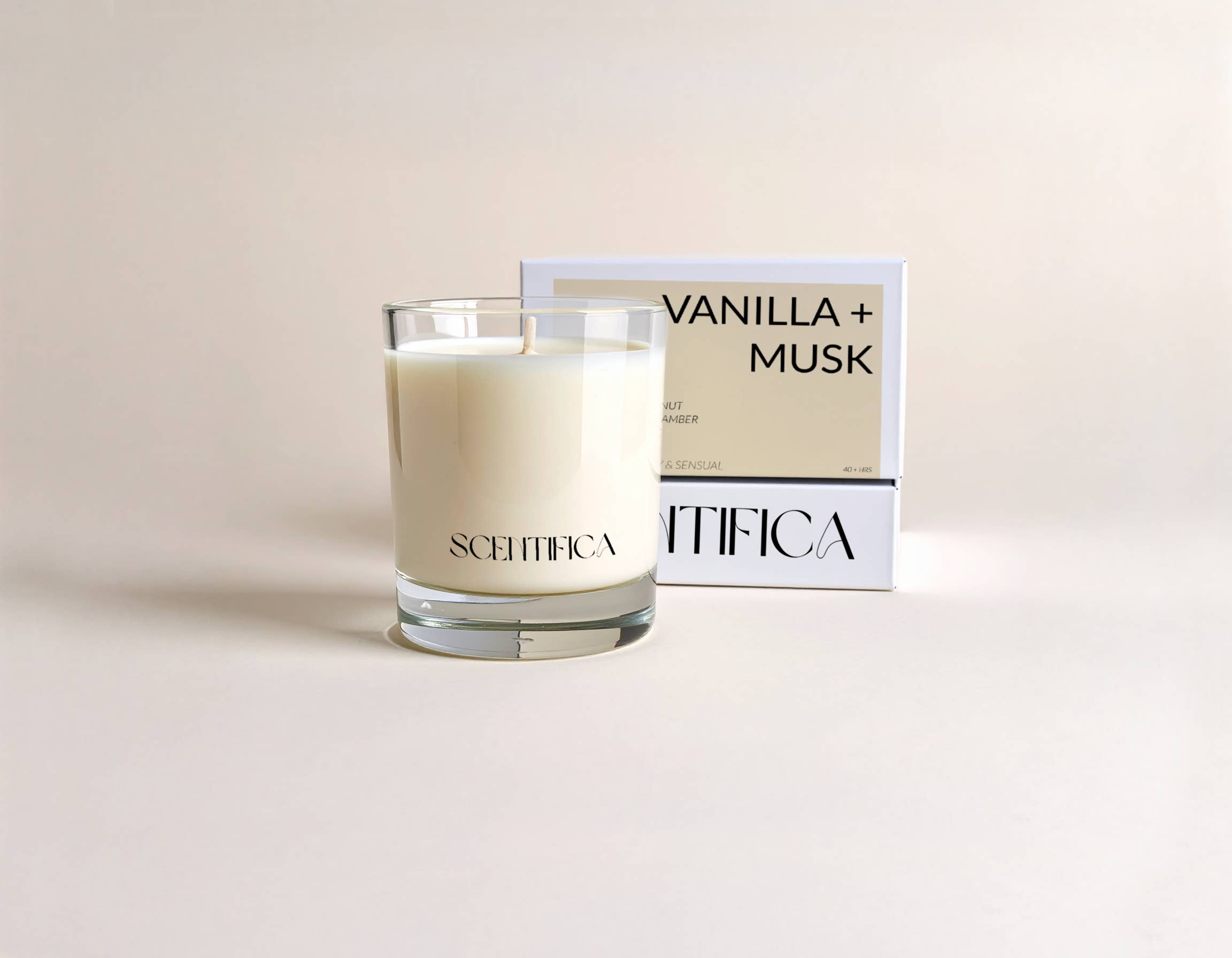 Scentifica - Wholesale Jar/Filled Candle - Vanilla + Musk Soy Candle