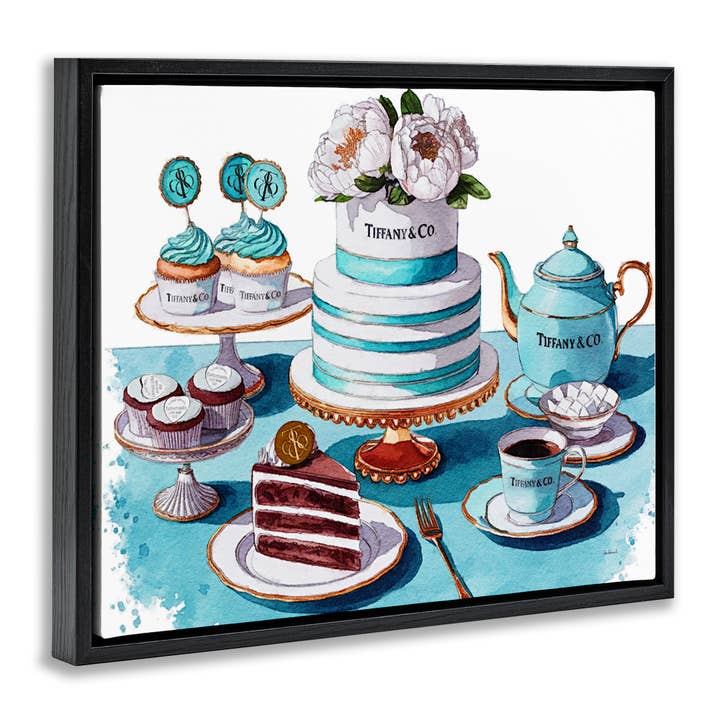 Stupell Industries – wholesale Wall sign – Luxurious Glam Dessert Spread - Framed Wall Art19