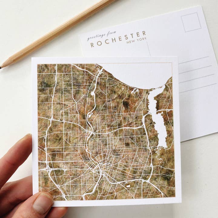 ROCHESTER New York Kort Firkantet Postkort for engroshandel hos Turn-of-the-Centuries