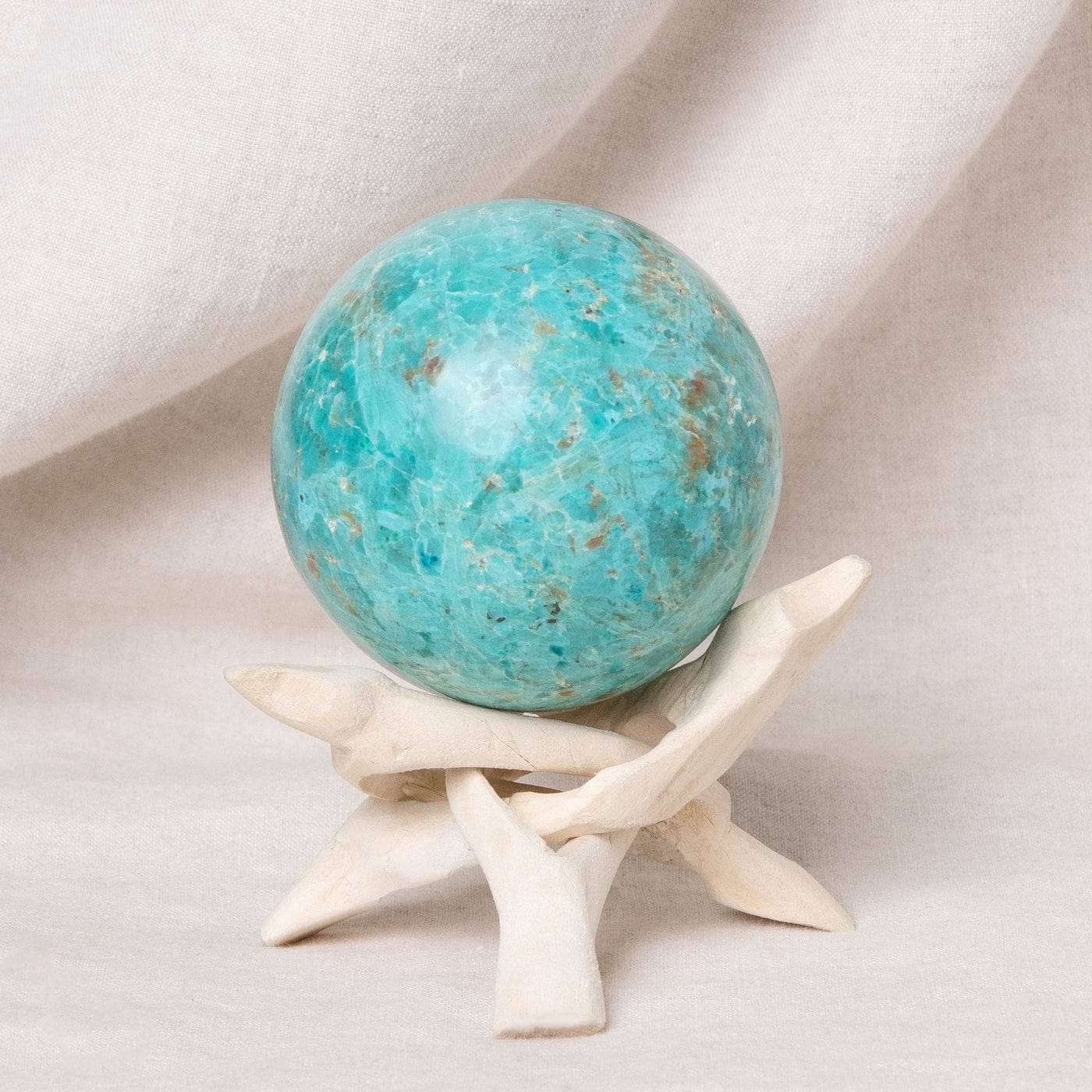 Tiny Rituals - Vente Pierre et cristal de spiritualité - Sphère en turquoise péruvienne naturelle - Qualité supérieure AAA17